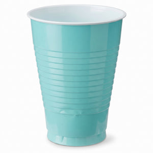 Robin's Egg Blue 12oz Plastic Cups - 50 Pack