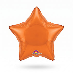 Vibrant Orange Star Foil Balloon - 19 Inches