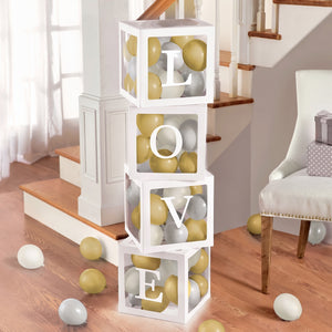 "Love" Wedding Balloon Box Kit with Latex Balloons