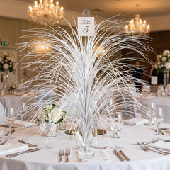 Giant White Metallic Spray Centerpiece