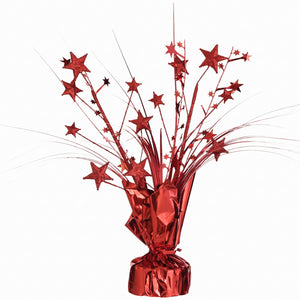 Stunning Red Metallic Foil Spray Centerpiece - 12-Inch
