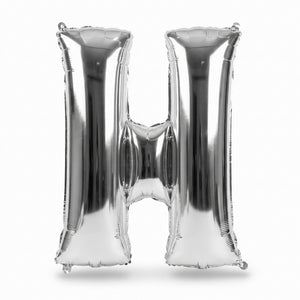 Silver Foil SuperShape Letter "H" Balloon