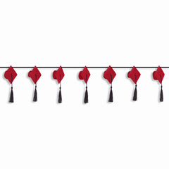 Red Felt Graduation Cap Garland