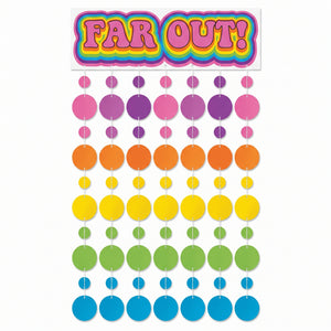 "Far Out" 70s Good Vibes Doorway Curtain