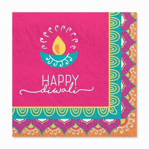 Diwali Celebration Beverage Napkins - 5 In. X 5 In.