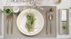 10.25 In. Gold Ovals Design Plates | 10 Count