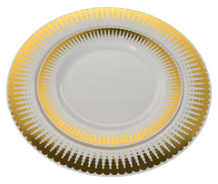10.25 In. Gold Radial Design Plates | 10 Count