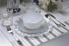 10 In. Geo Design Plastic Plates | 10 Count