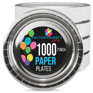 7 in. Reflective Silver Paper Plates | Case of 1000
