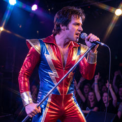 Men's Plus Size Glam Rock Jumpsuit Costume