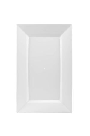 11.5 In. White Rectangular Plastic Plates | 120 Count