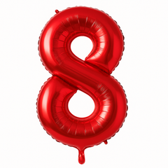 Giant Red Foil Number 8 Balloon