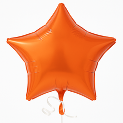 Radiant Orange Star Foil Balloon - 18 Inch