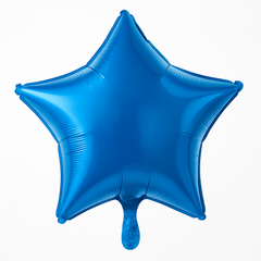 Royal Blue Star Foil Balloon - 18-Inch Metallic Shine