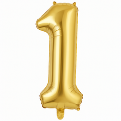 Metallic Gold Number 1 Foil Balloon