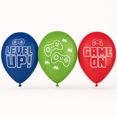 Gamer Party Printed Latex Balloons - 12ct