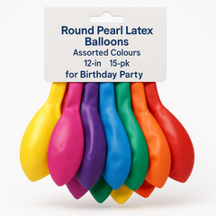 Elegant Rose Gold Pearl 12" Latex Balloons - Pack of 15