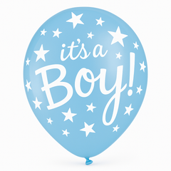 It's a Boy! Printed Latex Balloons - 12" (Bulk Pack)