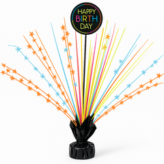 Neon Lights Birthday Centerpiece Spray