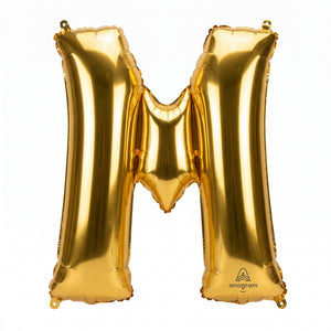 Metallic Gold Letter M Foil Balloon