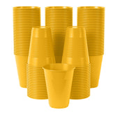 12 Oz. Yellow Plastic Cups | 100 Count