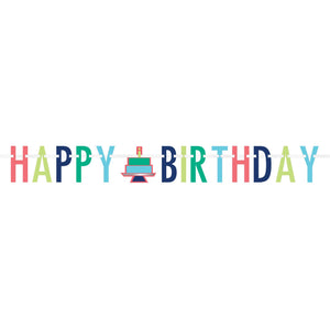 Modern "Happy Birthday" Letter Banner