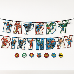 Justice League "Birthday Hero" Banner Kit