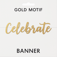 Gold Motif "Celebrate" Banner