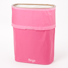 Bright Pink Flings Pop-Up Reusable Trash Bin - 13 Gallon