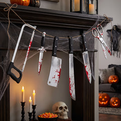 Bloody Weapons Halloween Garland Banner