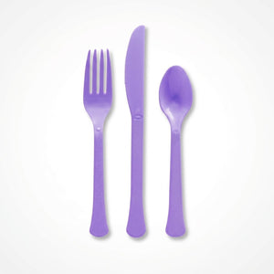 Brava! Purple Plastic Cutlery Set - 24 Count