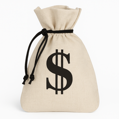 Rustic Burlap Money Favor Bags - Set of 8