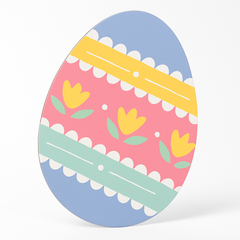 15" Pastel Easter Egg Wall Cut-Out Decoration