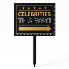 Hollywood Awards Night "Celebrities This Way" Yard Stake Sign