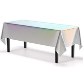 Iridescent Plastic Table Cover - 54" x 108"