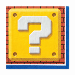 Super Mario Bros Beverage Napkins - 16-Pack - 5 In. X 5 In.