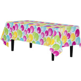 Balloon Print Plastic Table Cover | Case of 48 - 54 In. x 108 In.