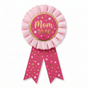 "Mom To Be" Award Ribbon - Baby Shower Wearable Accessory