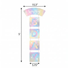 Luminous Iridescent Rainbow Birthday Door Decoration