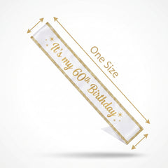 Golden Age 60th Birthday Celebration Sash