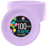 9 In. Lavender Plastic Plates | 100 Count