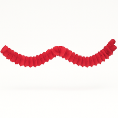 Vibrant Red Tissue Paper Garland - 12 ft