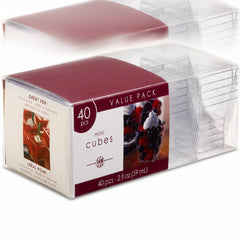Clear Mini Cube Plastic Bowls, 2 oz, 40-Pack