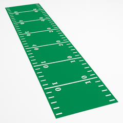 Football Field Floor Runner, 2x10 ft, Green Carpet for Sports Party Decor