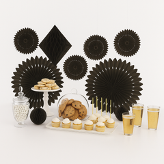Elegant Black Paper Decorating Kit