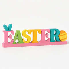 Colorful Easter Standing Word Sign Table Decoration
