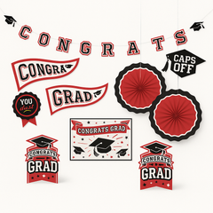 Red Graduation Room Decorating Kit