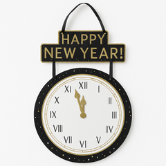"Happy New Year" Countdown to Midnight Hanging Sign