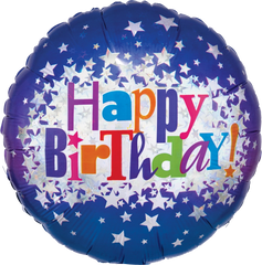 Bright Stars Happy Birthday 18" Mylar Balloon