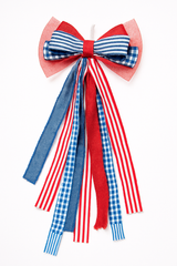Patriotic Fabric Bow Wall Decor